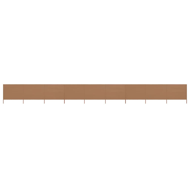 Vidaxl Windschutzscheibe 9 Paneele 1200x80 cm Stofftaupe