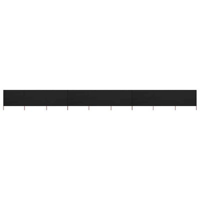 Vidaxl Windschutzscheibe 9 Paneele 1200x80 cm Stoff schwarz