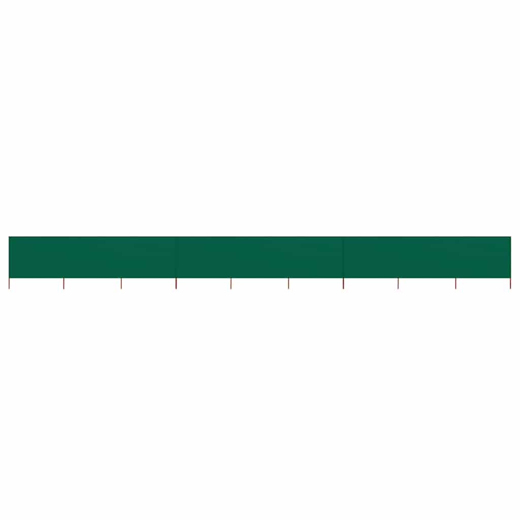 Vidaxl Windschutzscheibe 9 Paneele 1200x120 cm Stoff grün