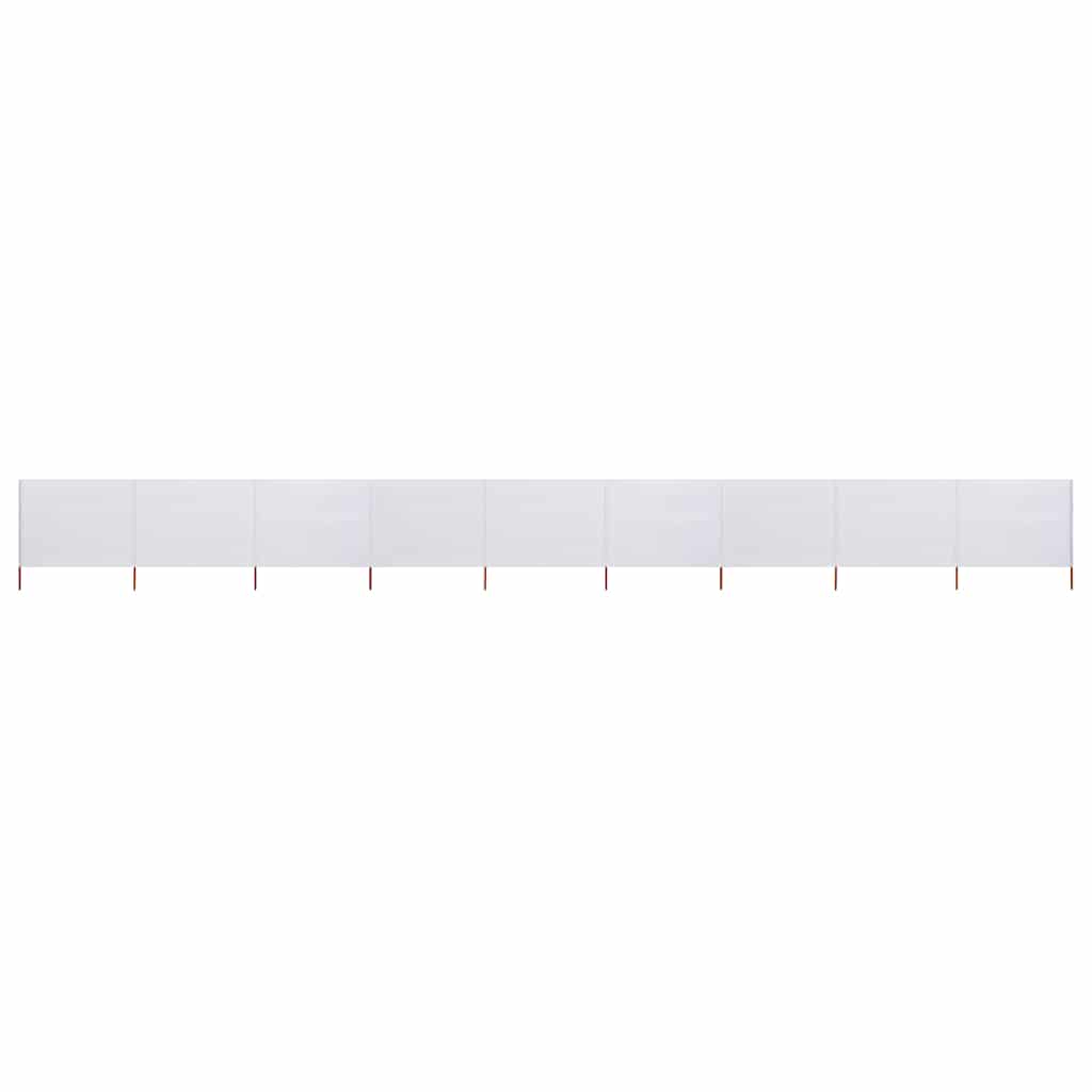 Vidaxl Windschutzscheibe 9 Paneele 1200x160 cm Stoff Sand Weiß