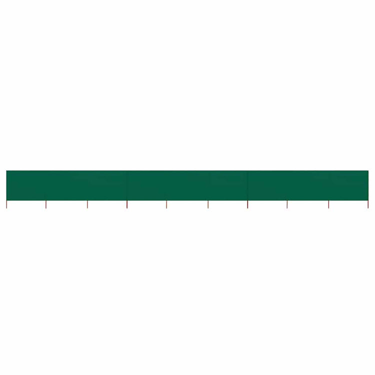 Vidaxl Windschutzscheibe 9 Paneele 1200x160 cm Stoff grün