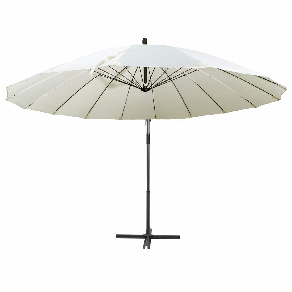 Vidaxl -schwimmendes Parasol mit Aluminiumpol 3 m weiß
