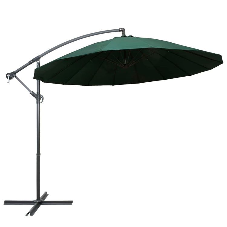 Vidaxl schwimmender Sonnenschirm mit Aluminiumstange 3 m grün
