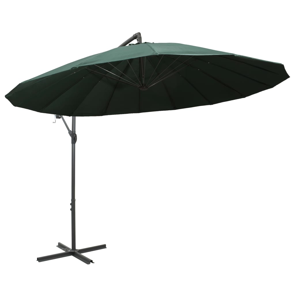 Vidaxl schwimmender Sonnenschirm mit Aluminiumstange 3 m grün