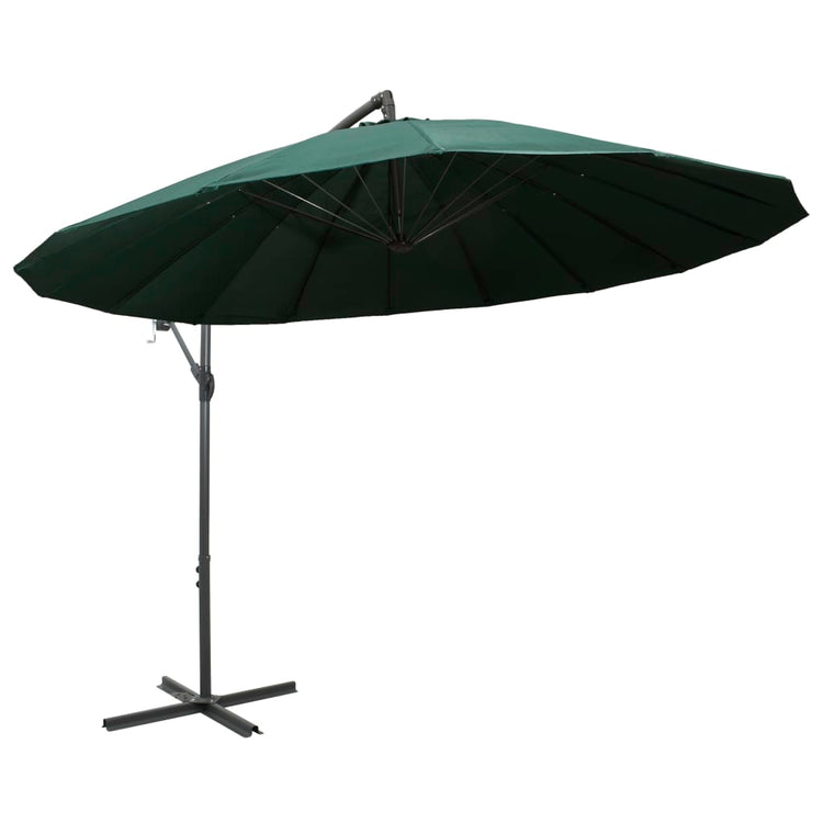 Vidaxl schwimmender Sonnenschirm mit Aluminiumstange 3 m grün