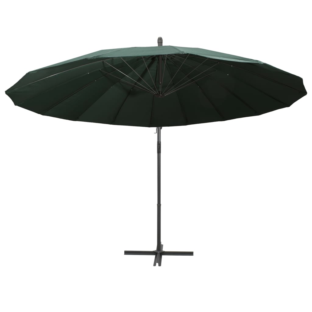 Vidaxl schwimmender Sonnenschirm mit Aluminiumstange 3 m grün