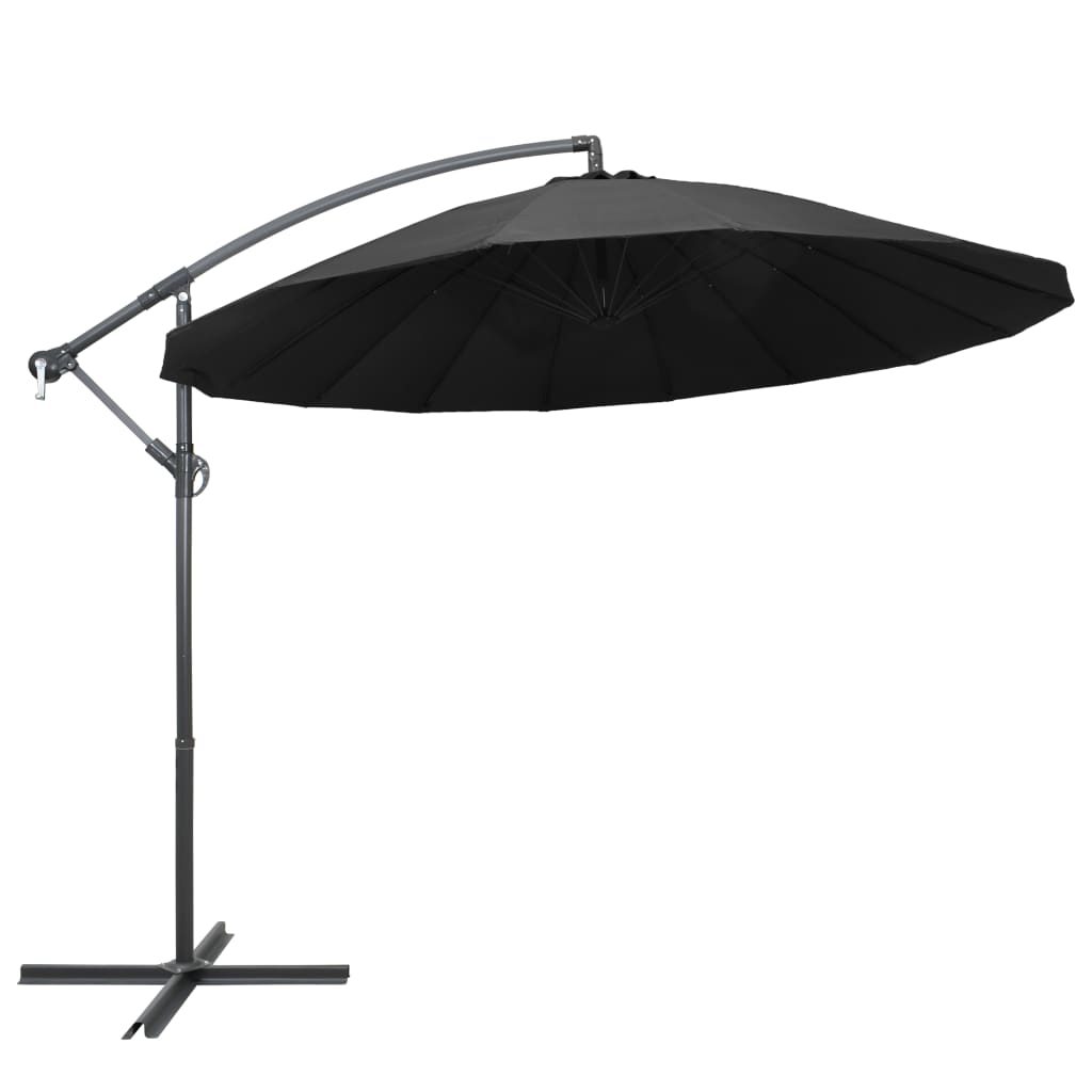 Vidaxl -schwimmendes Parasol mit Aluminiumpol 3 m Anthrazit