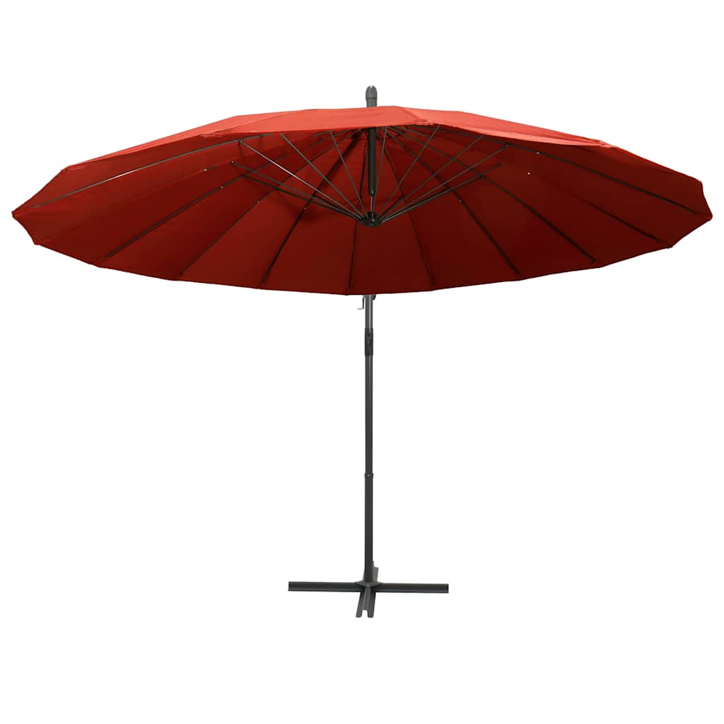 Vidaxl schwimmender Sonnenschirm mit Aluminiumstange 3 m Terrakotta