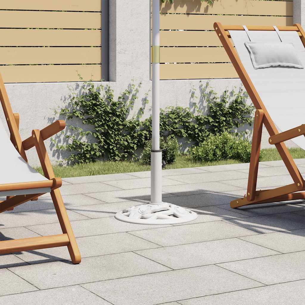 Vidaxl Parasol Fuß 9 kg 40 cm Gusseisen weiß