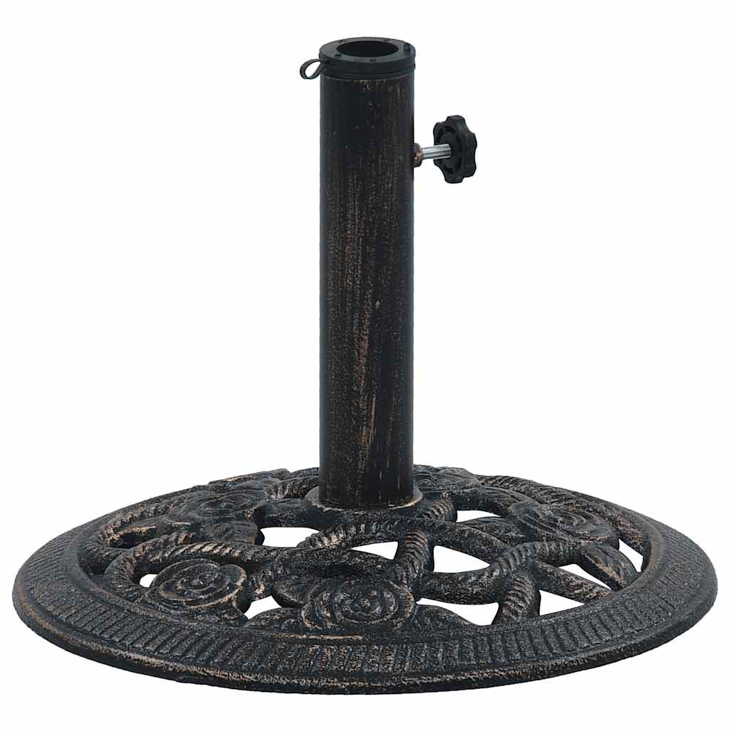 Vidaxl Parasol Fuß 9 kg 40 cm Gusseisen schwarz und bronzefarben