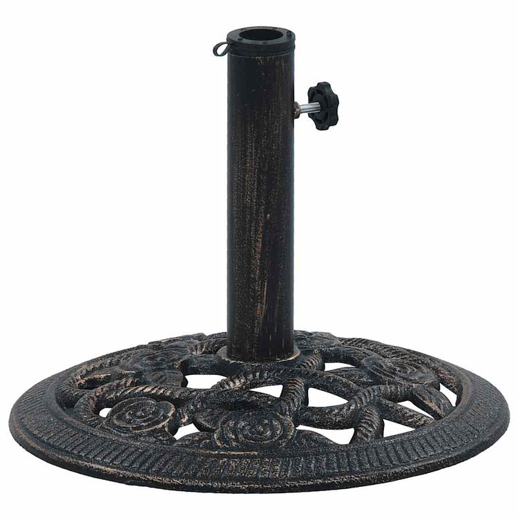 Vidaxl Parasol Fuß 9 kg 40 cm Gusseisen schwarz und bronzefarben