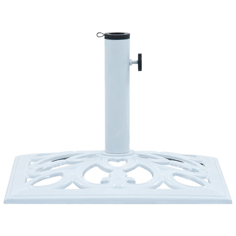 Vidaxl Parasol Fuß 12 kg 49 cm Gusseisen weiß
