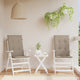 Vidaxl Gartenstuhl Kissen 2 ST High Rücken 120x50x3 cm Stofftaupe