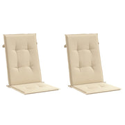 Vidaxl Gartenstuhl Kissen 2 St hoher Rücken 120x50x3 cm Stoff Beige - afbeelding 3