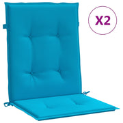 Vidaxl Gartenstuhl Kissen unter Rücken 2 ST 100x50x3 cm Oxford Stoff Blau - afbeelding 2