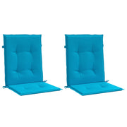 Vidaxl Gartenstuhl Kissen unter Rücken 2 ST 100x50x3 cm Oxford Stoff Blau - afbeelding 3