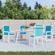 Vidaxl Gartenstuhl Kissen unter 4 -stpus 100x50x3 cm Oxford Fabric Blau