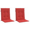 Vidaxl Gartenstuhl Kissen unter Rücken 2 ST 100x50x3 cm Oxford Stoff rot