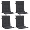 Vidaxl Gartenstuhl Kissen unterer 4 -Stcs 100x50x3 cm Oxford Stoff schwarz