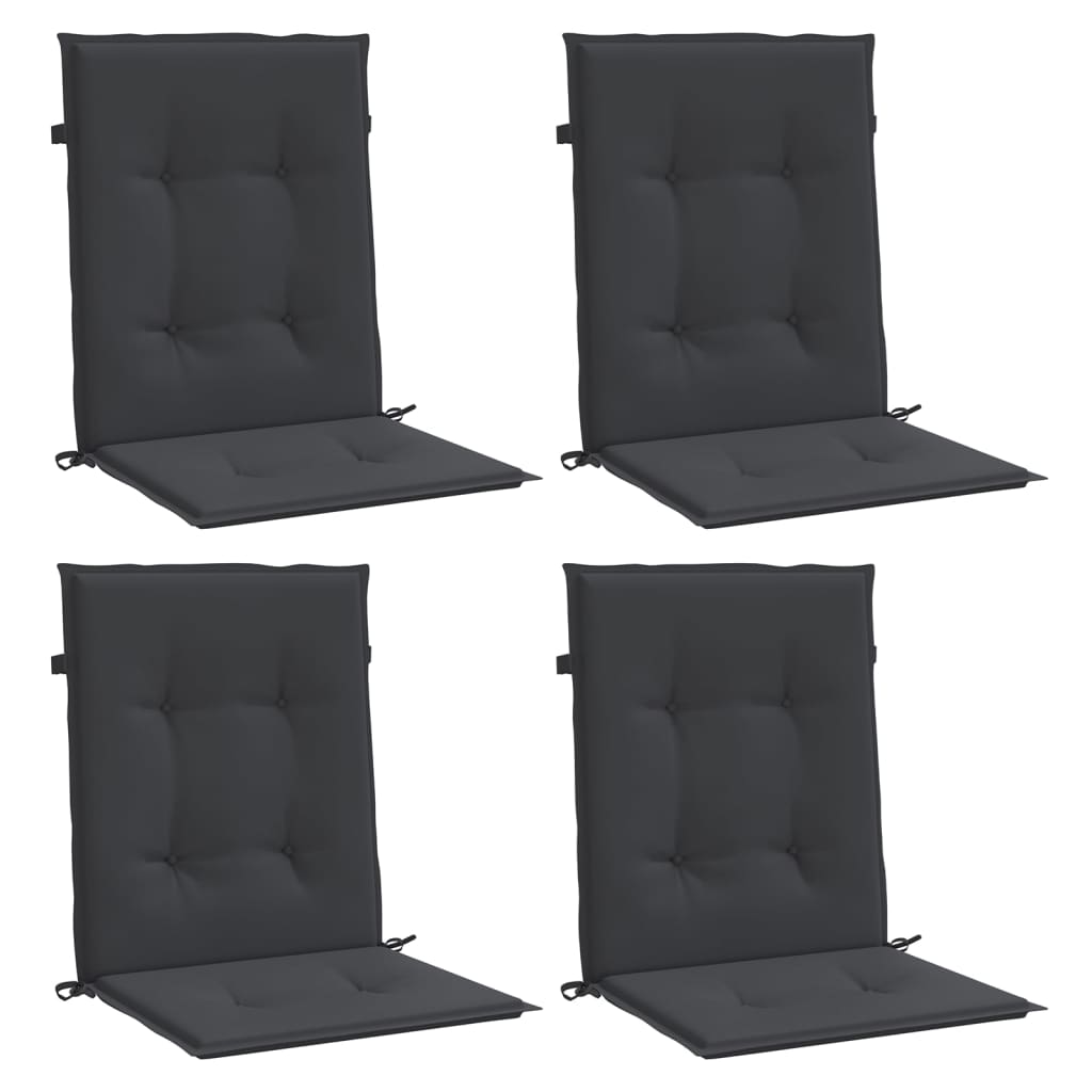 Vidaxl Gartenstuhl Kissen unterer 4 -Stcs 100x50x3 cm Oxford Stoff schwarz