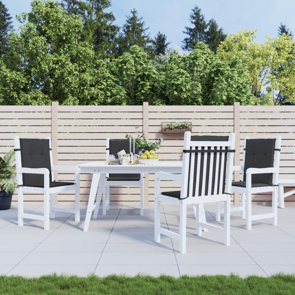 Vidaxl Gartenstuhl Kissen unterer 4 -Stcs 100x50x3 cm Oxford Stoff schwarz