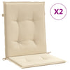 Vidaxl Gartenstuhl Kissen unterhalb des Rückens 2 ST 100x50x3 cm Oxford Stoff Beige