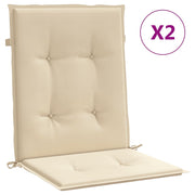 Vidaxl Gartenstuhl Kissen unterhalb des Rückens 2 ST 100x50x3 cm Oxford Stoff Beige - afbeelding 2