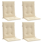 Vidaxl Gartenstuhl Kissen Low Rücken 4 PCs 100x50x3 cm Oxford Stoff Beige - afbeelding 3