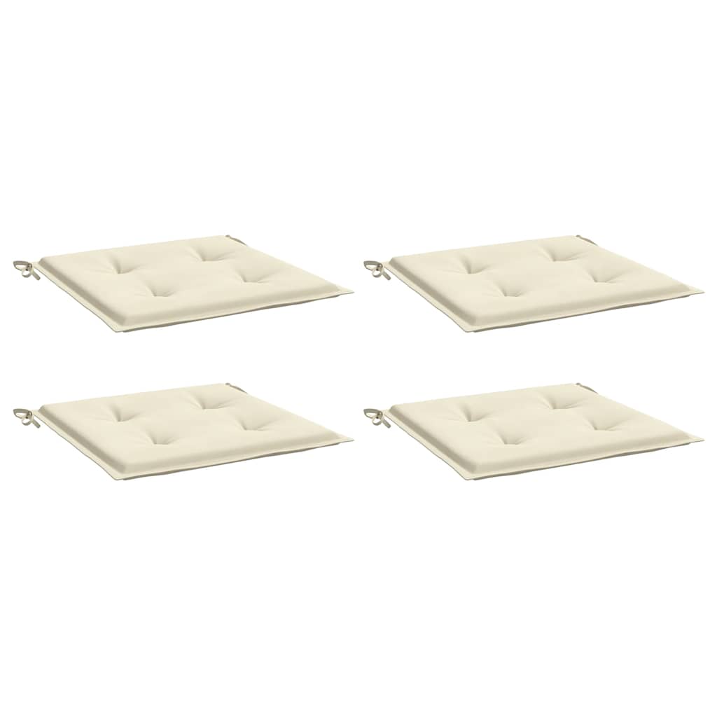 Vidaxl Gartenstuhlkissen 4 Stcs 40x40x3 cm Oxford Stoff Crème -Colored