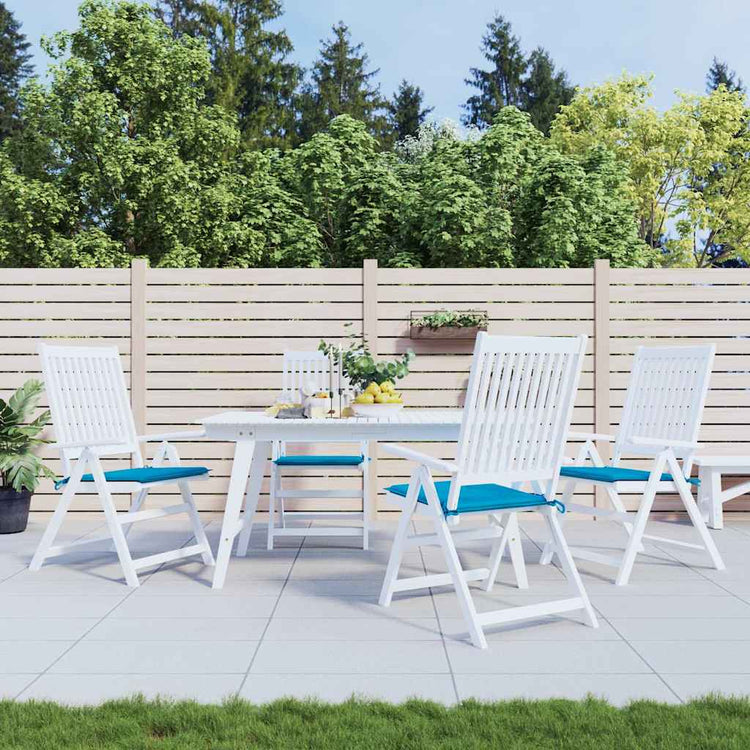 VidaXL Gartenstuhlkissen 4 Stück 40x40x4 cm Oxford-Stoff blau