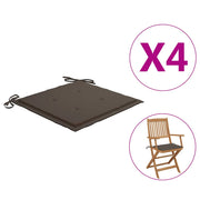 Vidaxl Gartenstuhl Kissen 4 Stcs 40x40x3 cm Oxford Stofftaupe - afbeelding 1