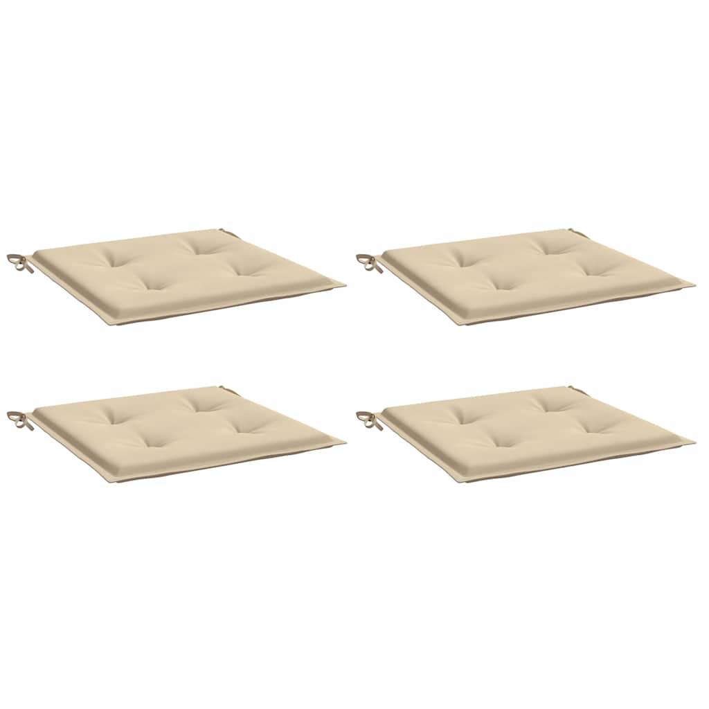 Vidaxl Gartenstuhl Kissen 4 Stcs 40x40x3 cm Oxford Stoff Beige