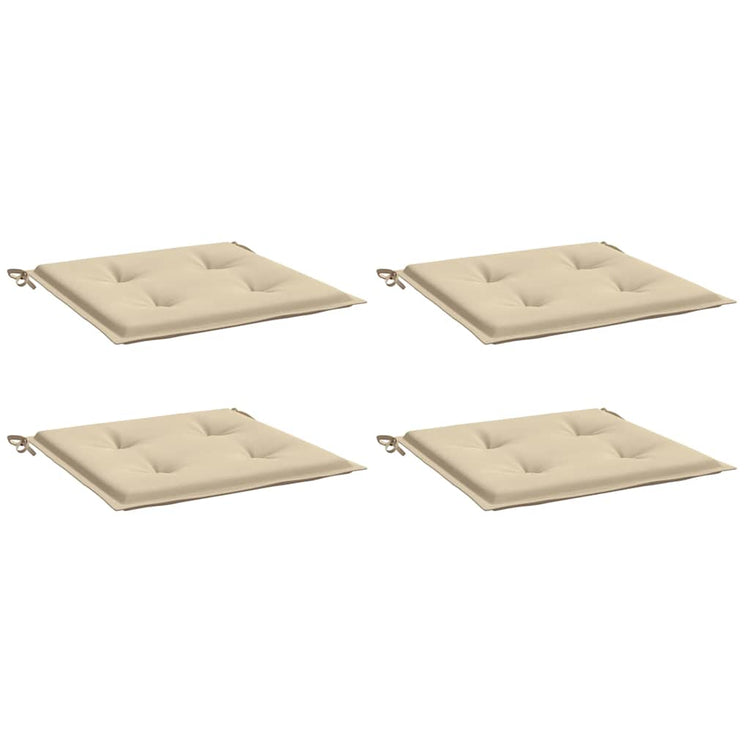 Vidaxl Gartenstuhl Kissen 4 Stcs 40x40x3 cm Oxford Stoff Beige