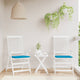 Vidaxl Gartenstuhlkissen 2 ST 50 x 50 x 3 cm Stoff blau