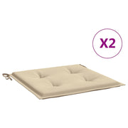 Vidaxl Gartenstuhl Kissen 2 ST 50 x 50 x 3 cm Oxford Stoff Beige - afbeelding 2