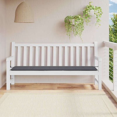 Vidaxl Garden Bench Cushion 200x50x3 cm Oxford Stoffanthrazit -gelöscht