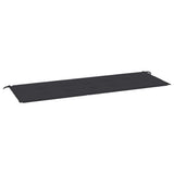 Vidaxl Garden Bench Kissen 150x50x3 cm Oxford Stoff schwarz - afbeelding 2