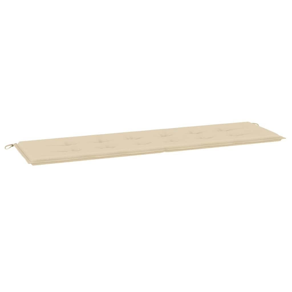 Vidaxl Gartenbank Kissen 180x50x3 cm Oxford Stoff Beige