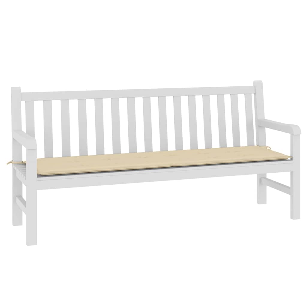 Vidaxl Gartenbank Kissen 180x50x3 cm Oxford Stoff Beige