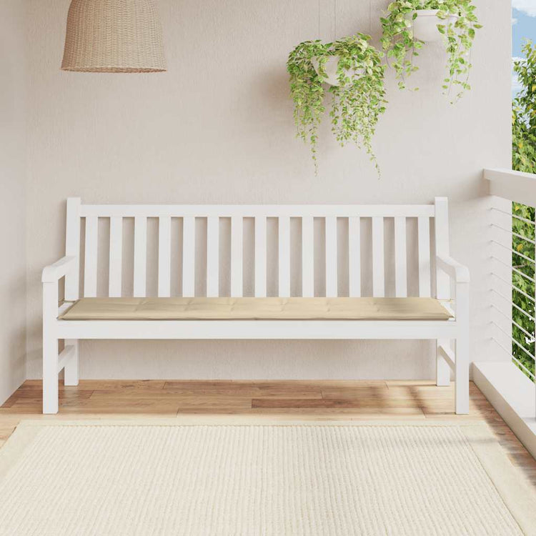 Vidaxl Gartenbank Kissen 180x50x3 cm Oxford Stoff Beige