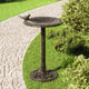 Vidaxl Vogelbad Plastikbronze