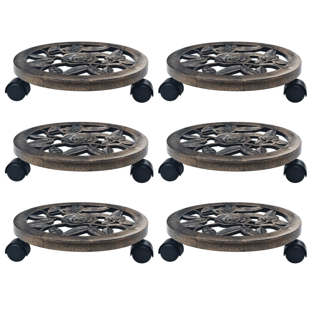 VIDAXL PANCEL WURLEYS 6 PCS 30 cm Kunststoffbronzefarbe