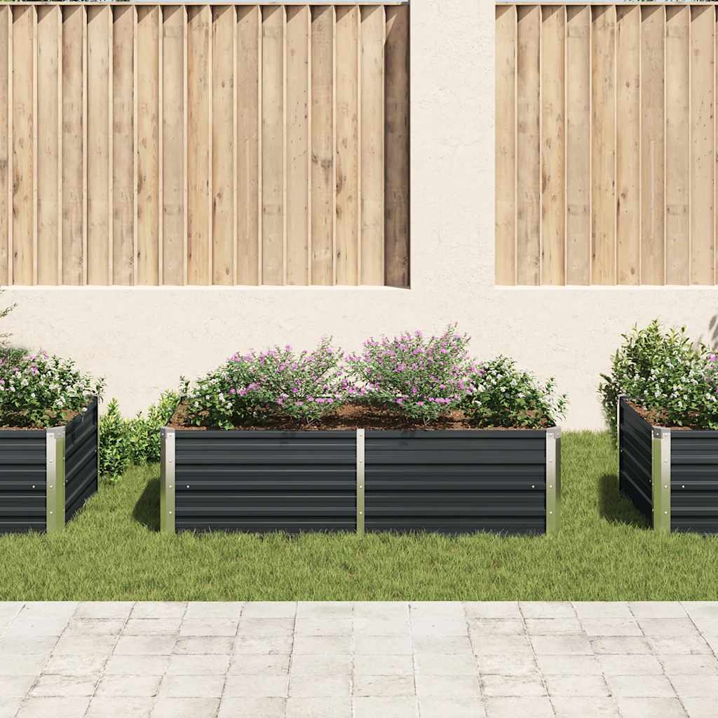 VIDAXL -Pflanzer erhöhte 160 x 80 x 45 cm verzinkte Stahl -Anthrazit