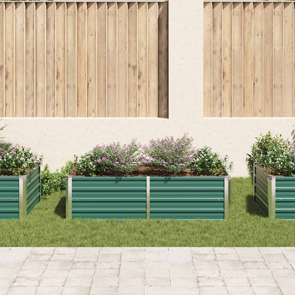 Vidaxl -Pflanzer erhöht 160 x 80 x 45 cm verzinktes Stahlgrün