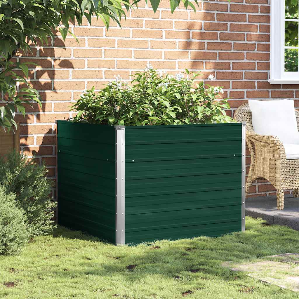 Vidaxl Pflanzer Einsatz 100x100x77 cm verzinktes Stahlgrün