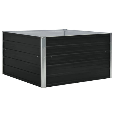 VIDAXL -Pflanzer vermehrte 100x100x45 cm verzinkter Stahl -Anthrazit