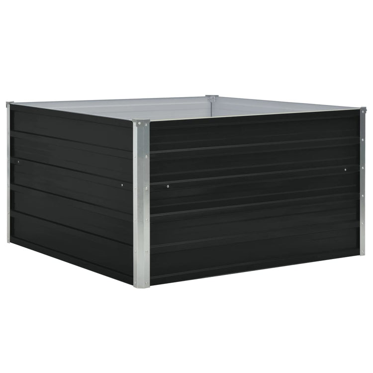 VIDAXL -Pflanzer vermehrte 100x100x45 cm verzinkter Stahl -Anthrazit