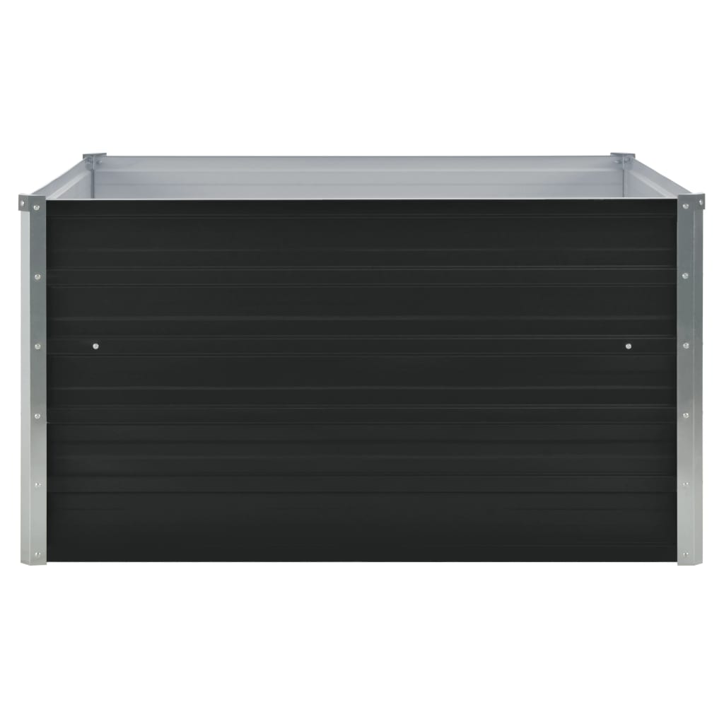VIDAXL -Pflanzer vermehrte 100x100x45 cm verzinkter Stahl -Anthrazit