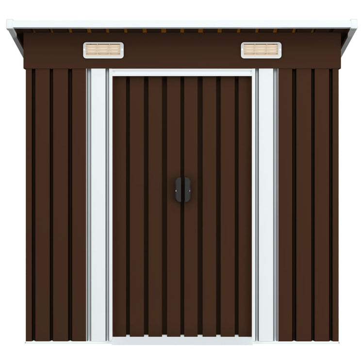 Vidaxl Garden Shed 194x121x181 cm Stahlbraun