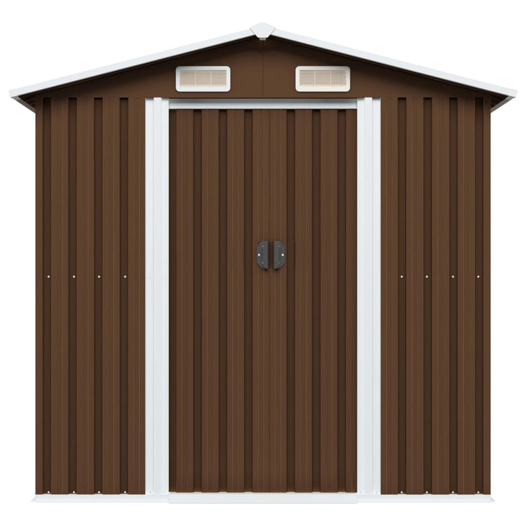 Vidaxl Garden Shed 204x132x186 cm Stahlbraun